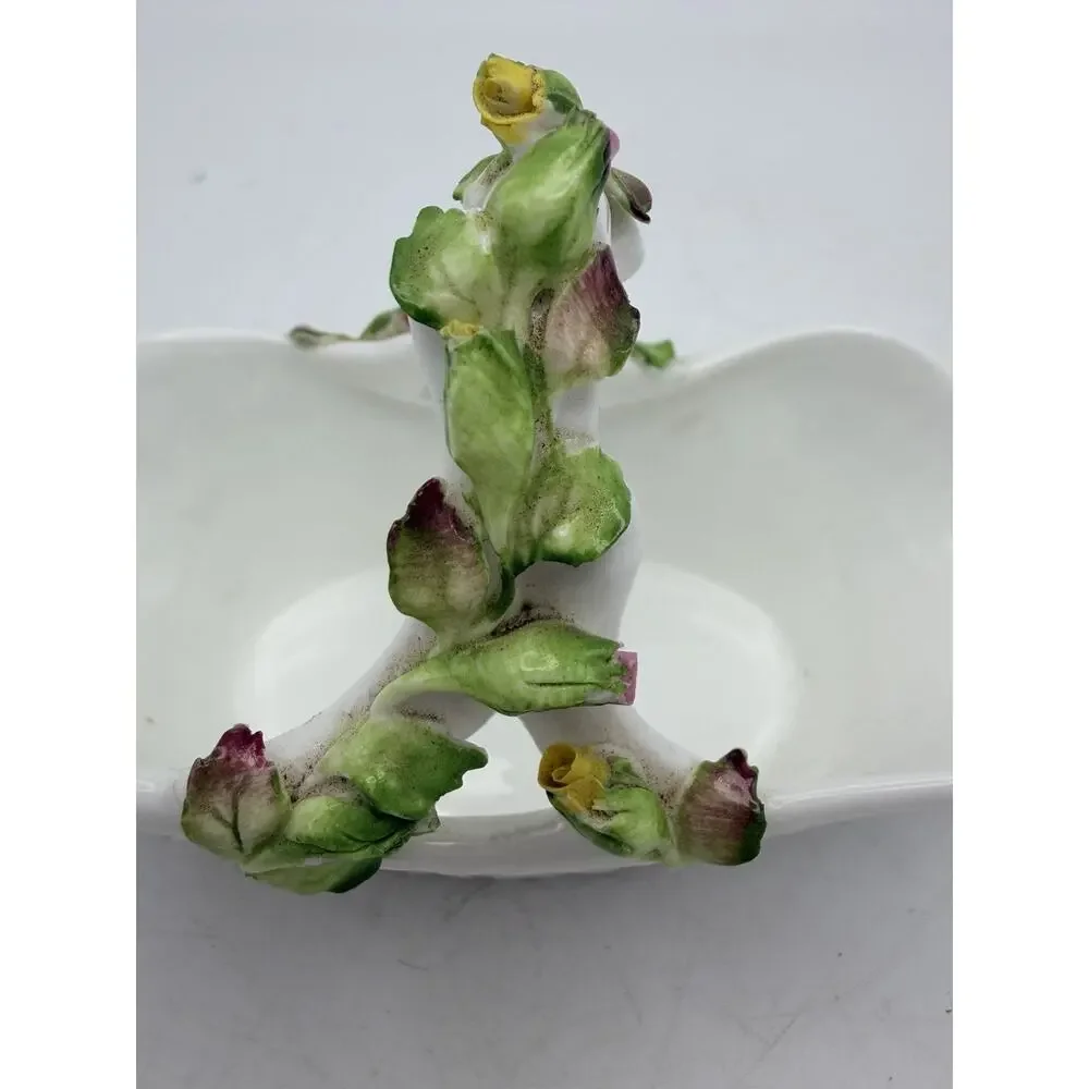 Coalport Bone China Small Floral English Basket - Made in England